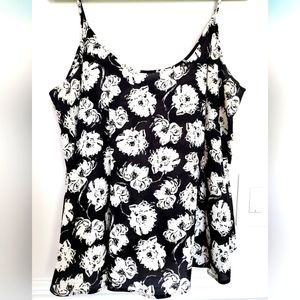 Apt. 9 black and white floral cami (XL)